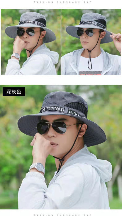 Fishing hat men's sun protection sun hat mountaineering hat men's summer UV protection sun hat summer fisherman hat