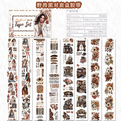 Foreign Trade Cross-Border Hot-Selling Halloween and Christmas Planner Materials DIY Decoration No-Cut Die-Cut Pet Planner Tape