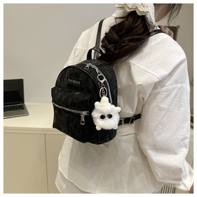 2025 High-Looking Fashionable Travel Small Bag Women's New Style Student Backpack for Work and Outing Backpack
