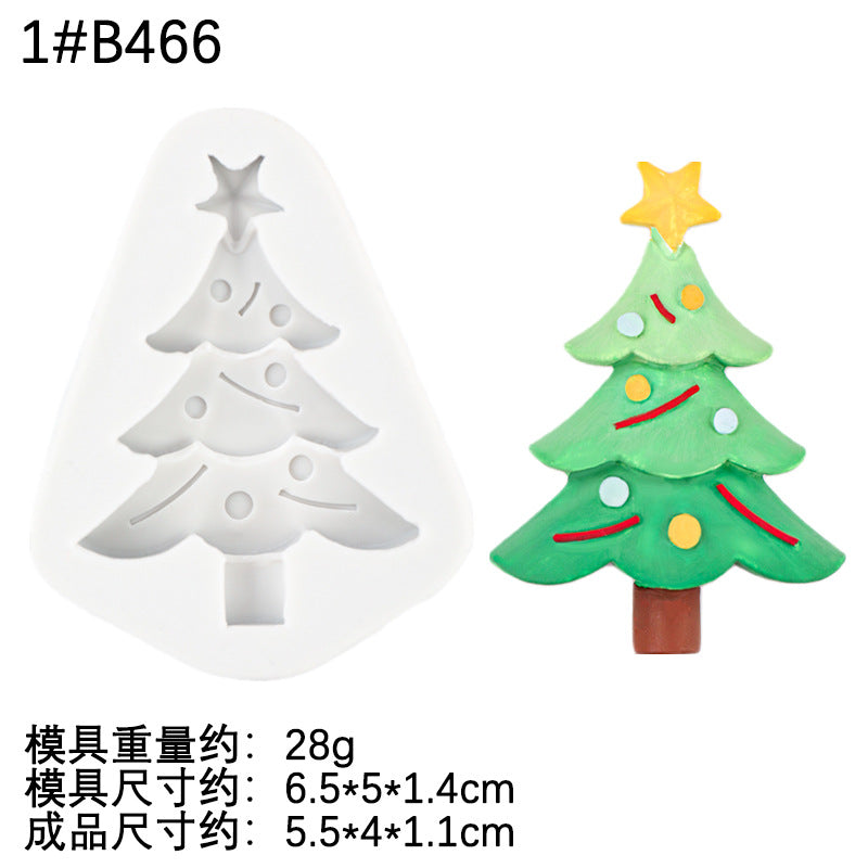 Christmas Tree Chocolate Silicone Mold Christmas Decoration Flip Cake Mold Pine Tree Christmas Tree Cookie Baking Mold