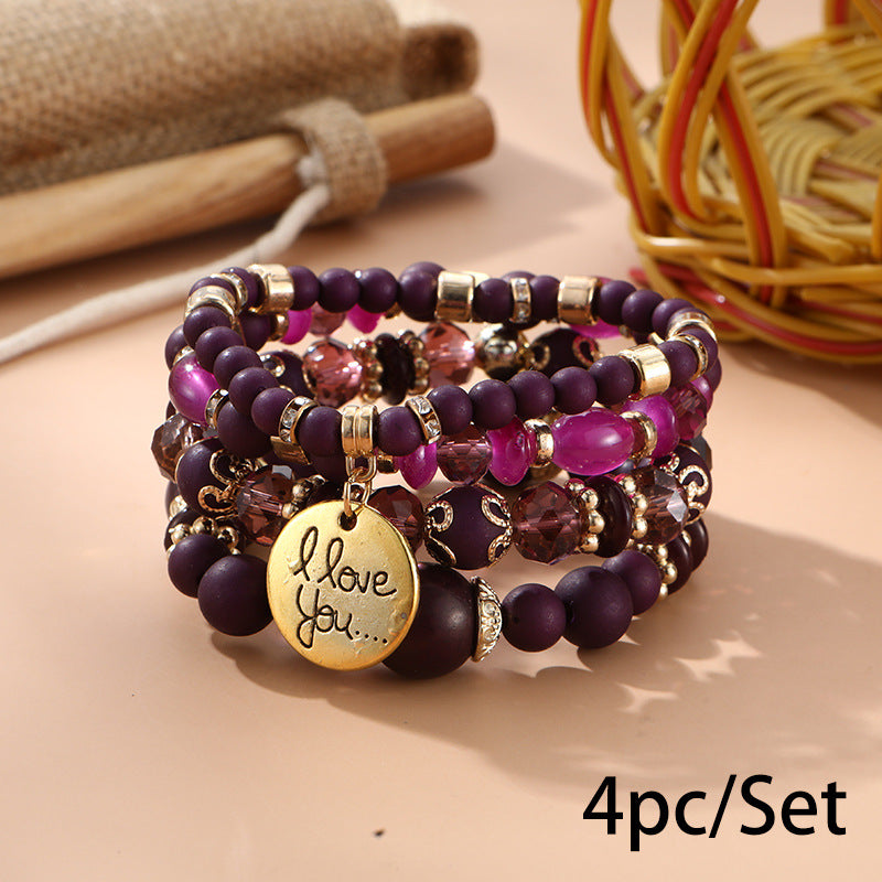 European and American Cross-Border Hot-Selling New Bohemian Bracelets Creative Tassel Multi-Layer Beaded Bracelets Fashion Jewelry