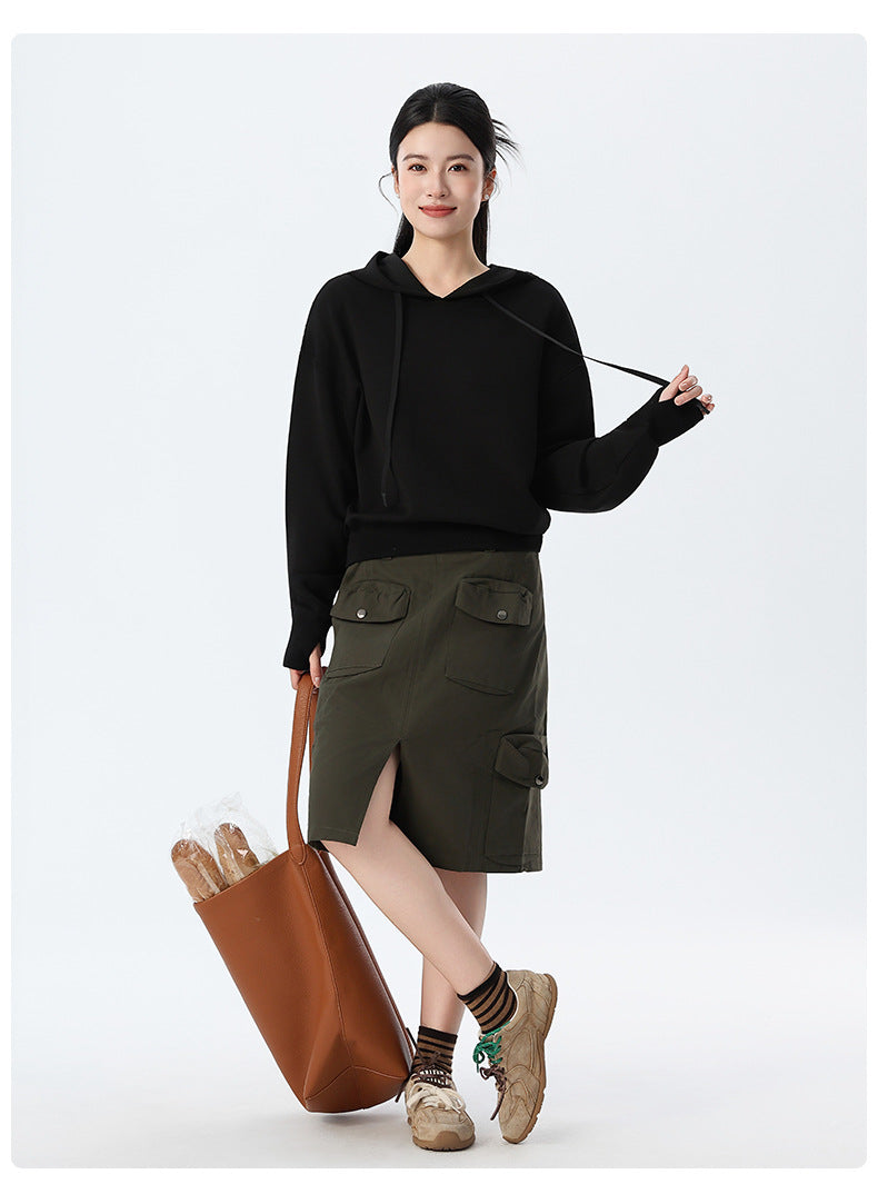 Couple Style Air Layer Hooded Top for Women, Lightweight, Breathable, High-End, Slim, Casual, Loose Sweatshirt, New Trendy Brand