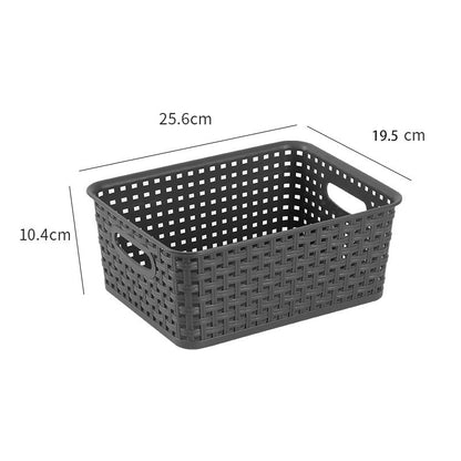 Storage Basket Simple Office Supplies Plastic Storage Basket Desktop Sundries Storage Frame Living Room Study Snack Organize Basket