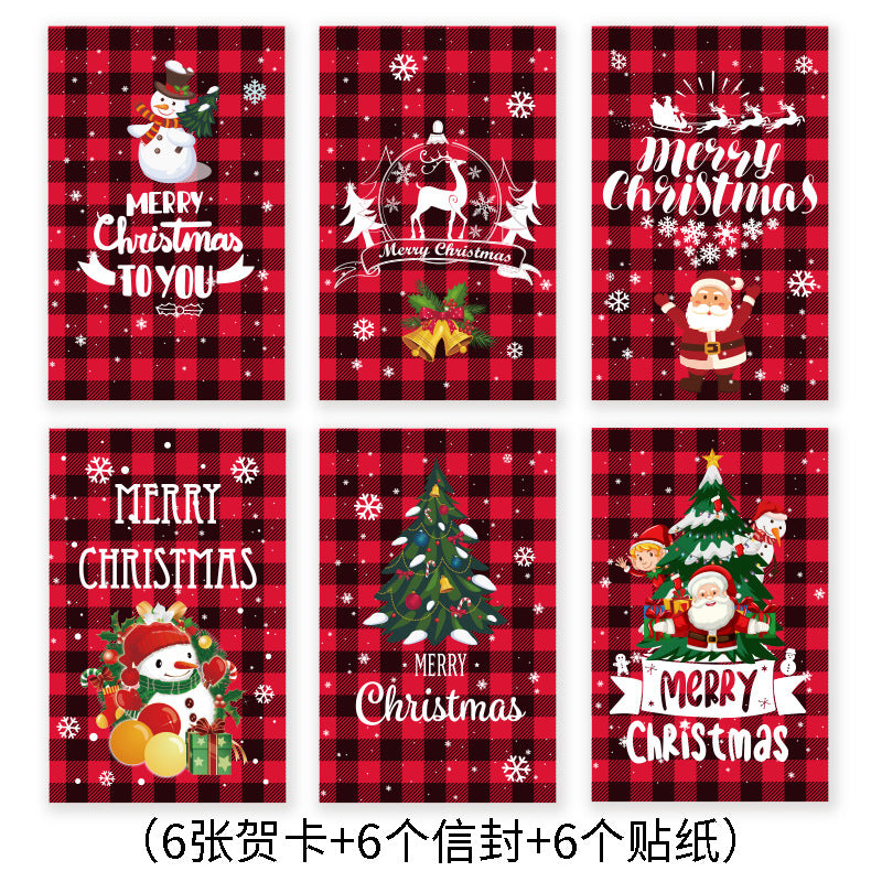 Cross-Border Amazon New Creative Ins Style Christmas Greeting Card Export Export Blessing Christmas Card Envelope Cover