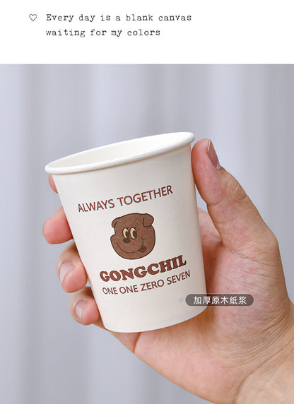 Disposable Thickened Household Food-Grade Paper Cups for Drinking Water, Making Tea, Entertaining Clients, Commercial Use, and Available for Wholesale