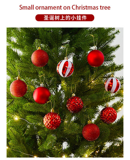 Cross-border New Christmas Tree Decoration Pendant Electroplated Paintted Ball Hanging Hollow Ball Hanging Christmas Decorations