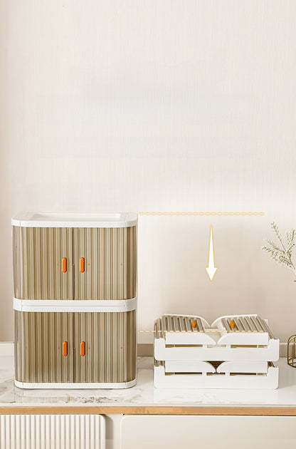 Yeya Simple and Creative Desktop Organizing Cosmetics Storage Box Living Room Entrance Desk Can Be Stacked with Makeup Storage