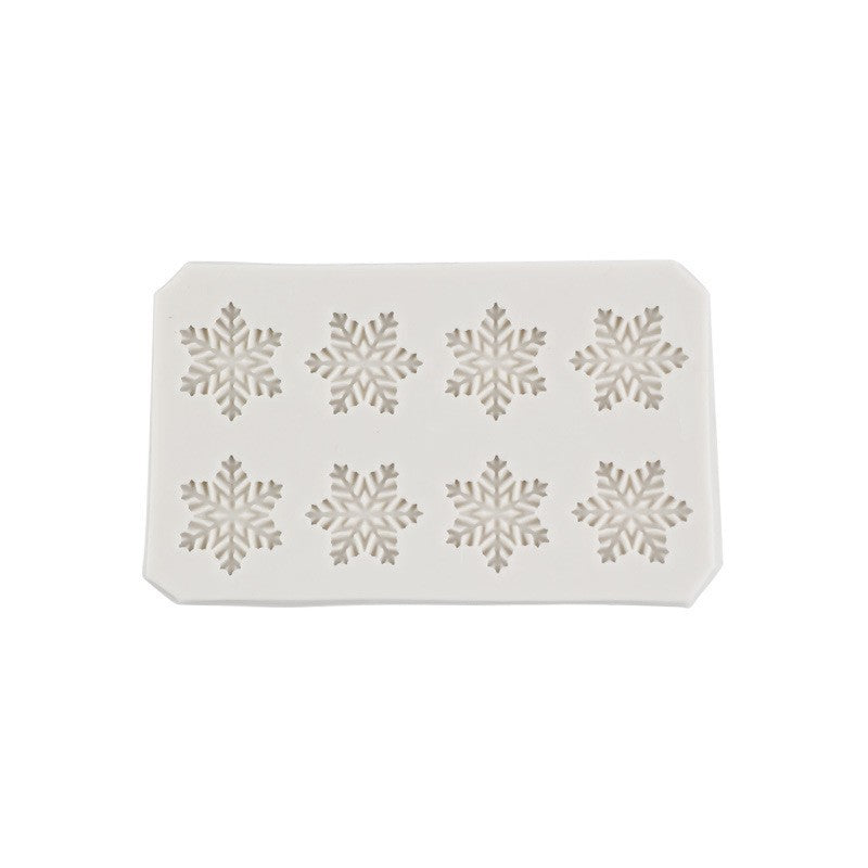 Christmas snowflake modeling silicone molds sugar cake chocolate mold diy baking Christmas decoration glue