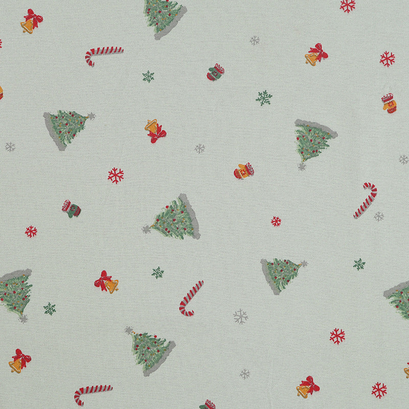 In-Stock Pure Cotton Water-Based Printing Fabric Plain Christmas Tree Floral Fabric Autumn and Winter Casual Pants Cotton Clothing Lining Fabric