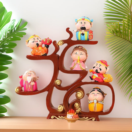 Fuxing Linmen God of Wealth Decoration Office Home Living Room Decorations Hallway Opening Housewarming Gift