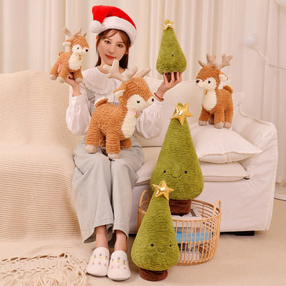 Cross-border Christmas Tree plush toy elk doll pillow Christmas holiday decoration Christmas gift wholesale