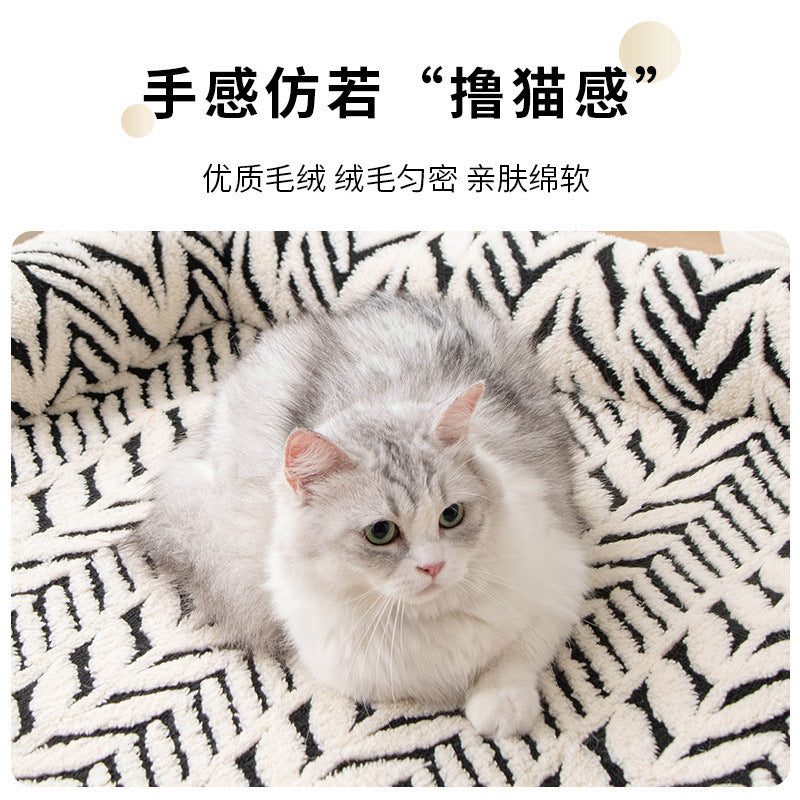 Cross-Border Hot-Selling Anti-Scratch Pet Mat, New Plush Thickened Non-Slip Sofa Dog Bed, Pet Supplies