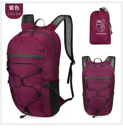 Cross-Border Outdoor Folding Backpack Waterproof Mountaineering Bag Backpack Folding Bag Outdoor Large Capacity Travel Backpack