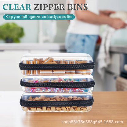 Cross-Border Popular Pet Box Travel Storage Bag Digital Stationery Toiletry Makeup Bag Small Transparent Box Portable