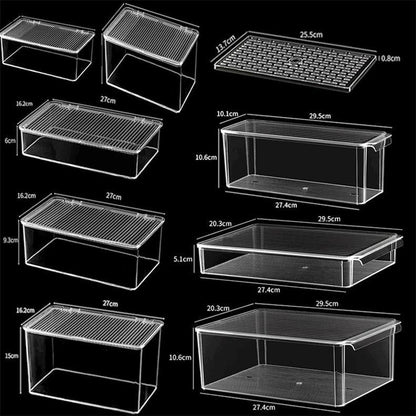 Storage box with lid storage box transparent acrylic kitchen cosmetics sundries station snacks toys clothes books