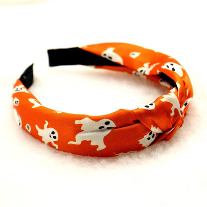 Cross-border wholesale Amazon Halloween pumpkin knotted hairband high cranial top headband hairpin high sense hair cave hair accessories