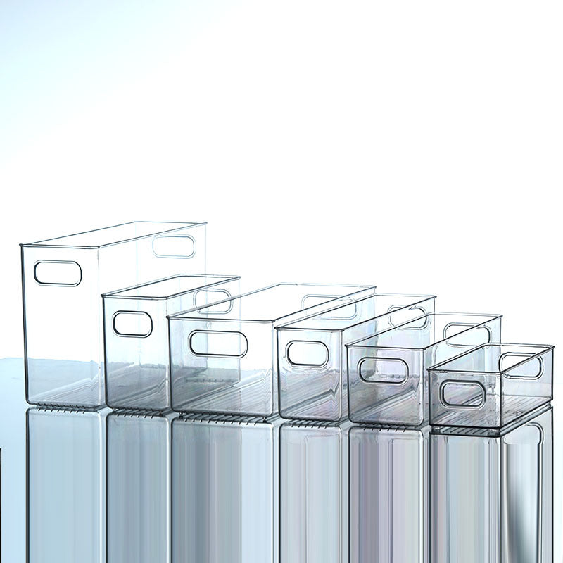 Desktop Storage Box Drawer Built-in Partition Transparent Acrylic Narrow Long Rectangular Cosmetic Workstation Kitchen