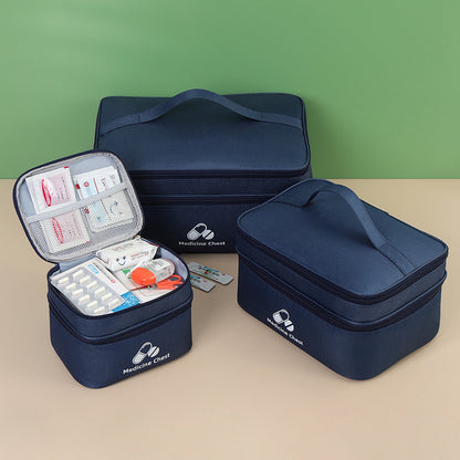 Outdoor First Aid Kit Large Capacity Household Medicine Box Double Layer Classification Storage Medicine Sorting Bag Travel Portable Medicine Bag