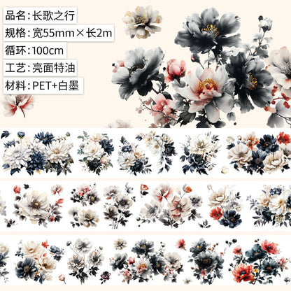 Original hand account tape shell light flower decoration handmade collage diy hand account material wholesale special material pet tape
