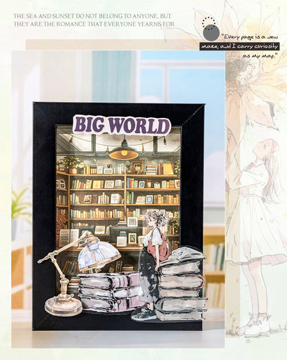 Duoduo's Big World Character Pet Die-Cut Stickers Healing Girl Large Size Basic Material Stickers for Journals