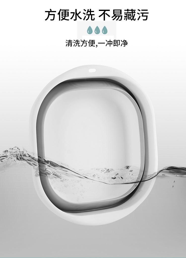 Portable Silicone Collapsible Washbasin Vegetable Washing Basin Student Dormitory Plastic Foot Soaking Foot Washing Basin Household Multi-purpose Basin