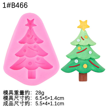 Christmas Tree Chocolate Silicone Mold Christmas Decoration Flip Cake Mold Pine Tree Christmas Tree Cookie Baking Mold