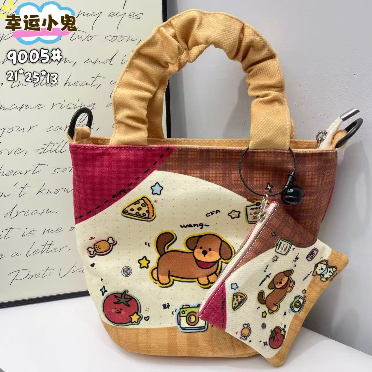 In-Stock New Small Cloth Bag Ins Cute Cartoon Women's Summer Cloth Bag Handbag Casual Tote Bag Upgrade