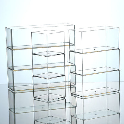 Desktop Storage Box Drawer Built-in Partition Transparent Acrylic Narrow Long Rectangular Cosmetic Workstation Kitchen
