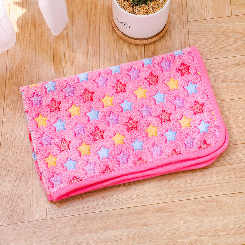 Cross-border pet blanket mat cat and dog flannel blanket autumn and winter warm blanket pet sleeping mat wholesale