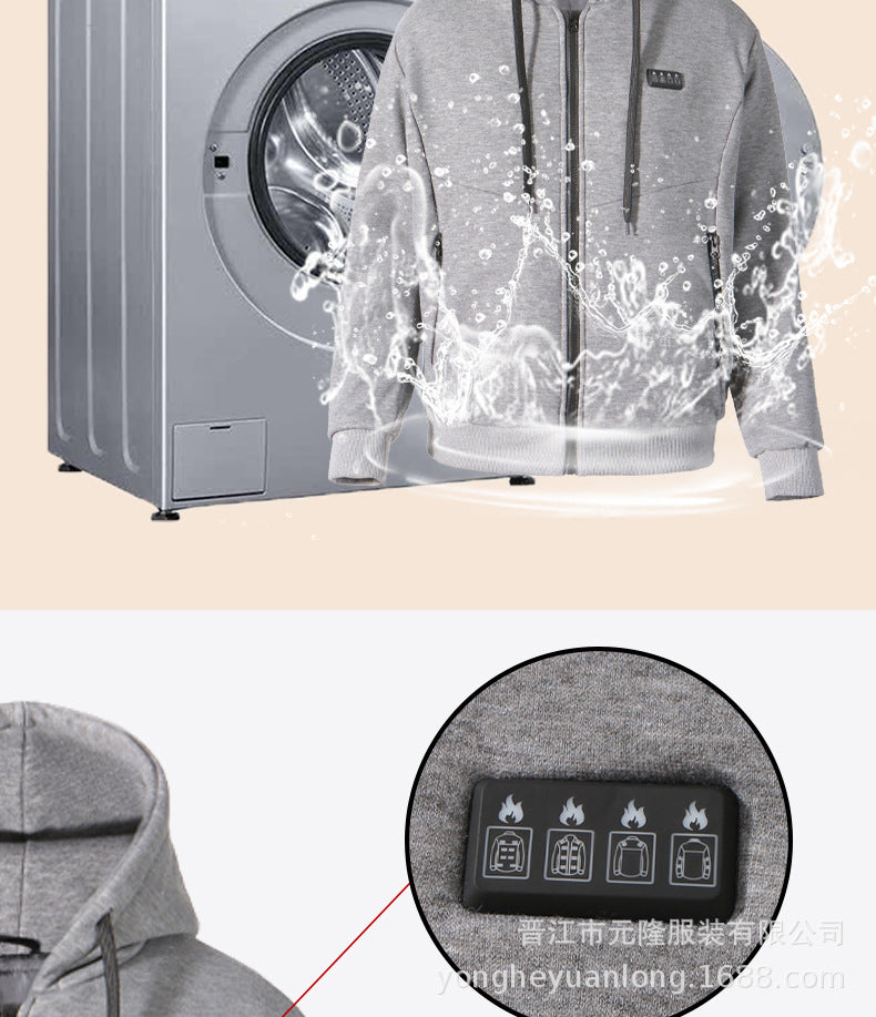 Manufacturer's New Smart Heating and Thermal Sweatshirt Outdoor Leisure Four-Control 23-Zone Constant Temperature Charging Heating Jacket