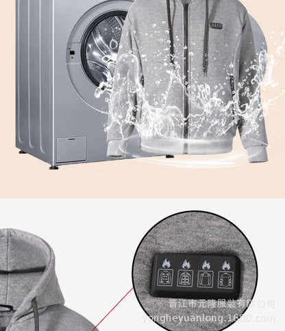 Manufacturer's New Smart Heating and Thermal Sweatshirt Outdoor Leisure Four-Control 23-Zone Constant Temperature Charging Heating Jacket