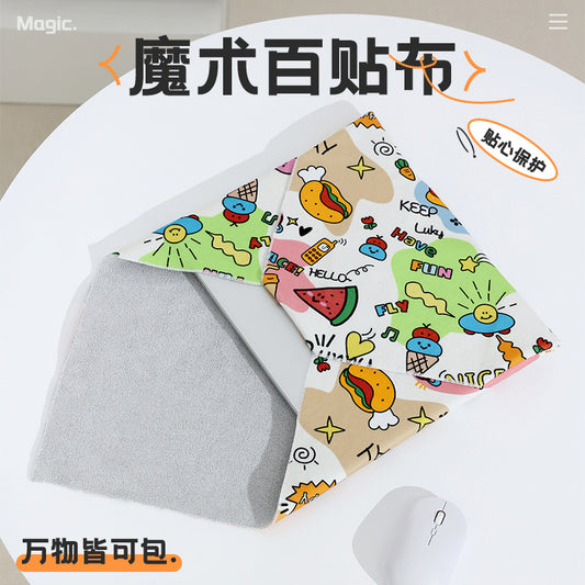 Magic Cloth Cosmetic Bag Explosive 100-patch Storage Bag Camera Sleeve Bag Micro Single iPad SLR Protective Cover