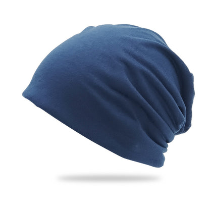 Cross-Border New Style Solid Color Slouchy Beanie, Popular Double-Layer Pullover Hat, Thin Postpartum Hat, Cold Weather Hat Wholesale