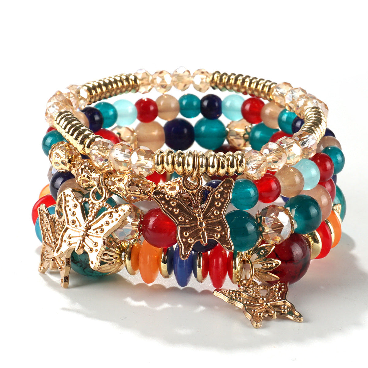 European and American Cross-Border Hot-Selling New Bohemian Bracelets Creative Tassel Multi-Layer Beaded Bracelets Fashion Jewelry