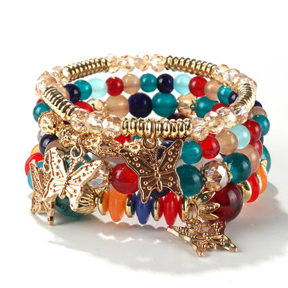 European and American Cross-Border Hot-Selling New Bohemian Bracelets Creative Tassel Multi-Layer Beaded Bracelets Fashion Jewelry