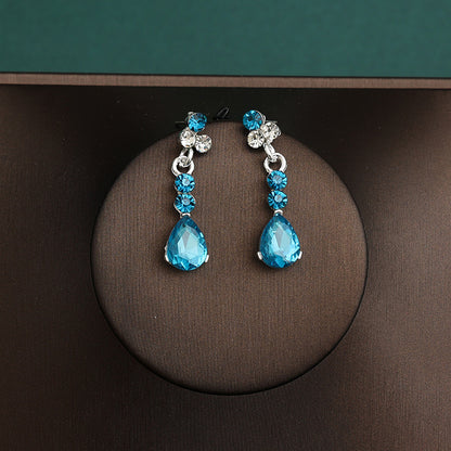 Korean Bride Necklace Earrings Two-piece Decorations Wedding Yarn Wedding Jewelry Wedding Accessories Dance Studio
