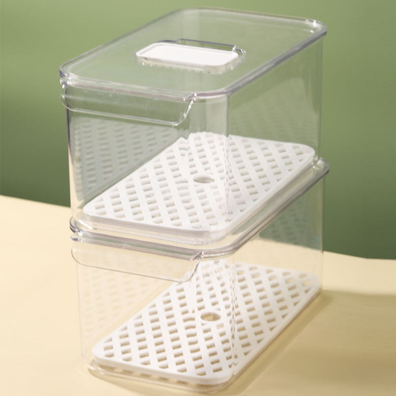 Desktop Storage Box with Lid Flip-Top Rectangular Transparent Acrylic Storage Box Kitchen Cosmetics Sundry Work Station