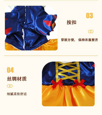 Dog Clothes Snow White Skirt Halloween Pet Dog Clothes Teddy Bears Schnery Pet Costume