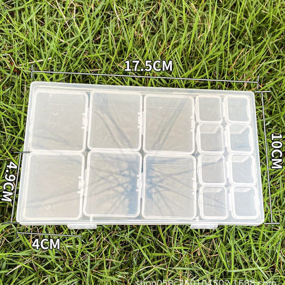Jewelry Box Jewelry Storage Box Anti-oxidation Box Earrings Card Transparent Multi-compartment Portable Multifunctional Storage Box