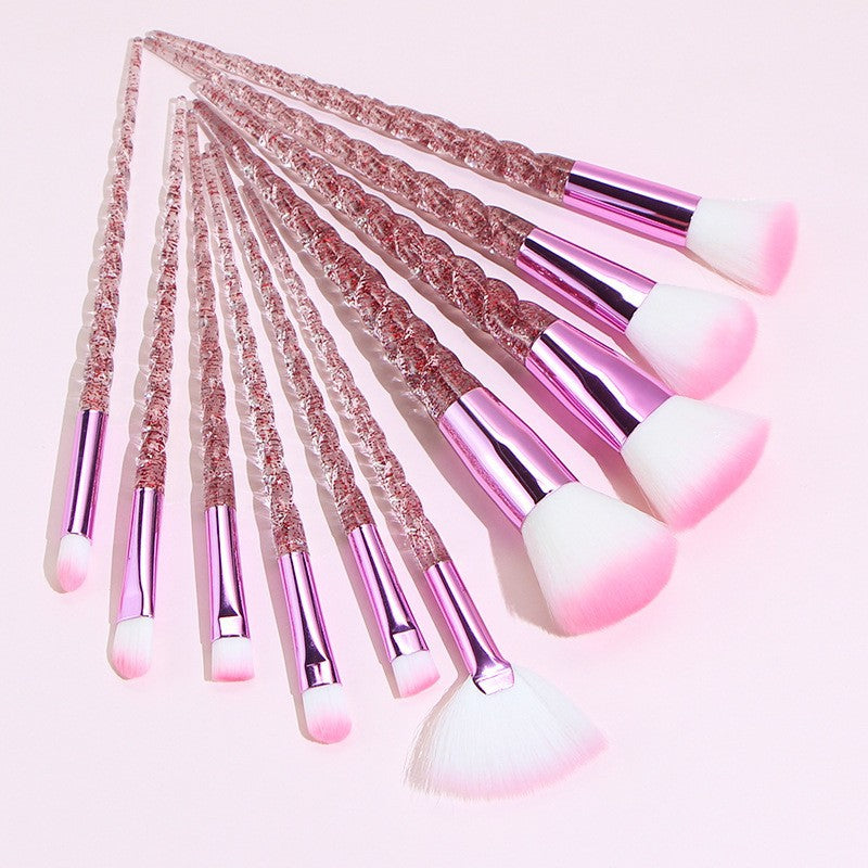 10 Pcs Threaded Makeup Brush Unicorn Makeup Brush suit Multifunctional Full Set Beauty Brush Makeup Tools