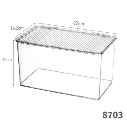 Storage box with lid storage box transparent acrylic kitchen cosmetics sundries station snacks toys clothes books