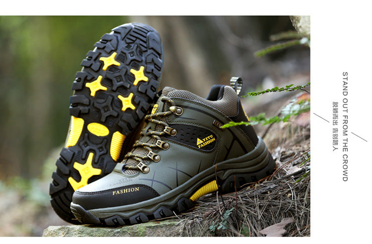 Cross-Border Recommendation for Autumn and Winter Men's Low-Top Outdoor Mountaineering and Hiking Sports Shoes, Men's Non-Slip and Wear-Resistant Work Boots