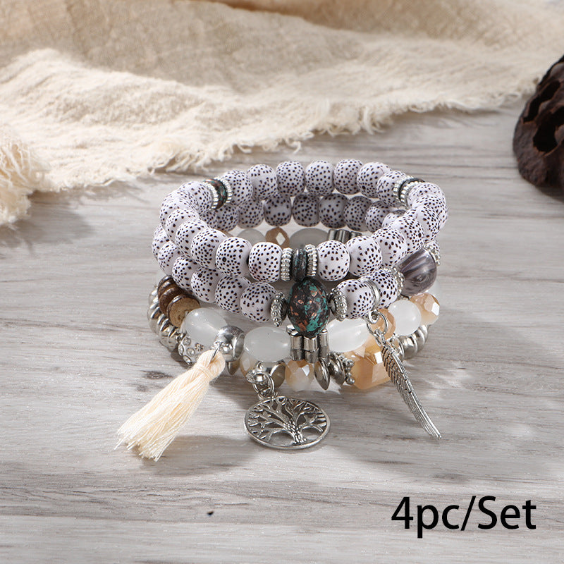 European and American Cross-Border Hot-Selling New Bohemian Bracelets Creative Tassel Multi-Layer Beaded Bracelets Fashion Jewelry