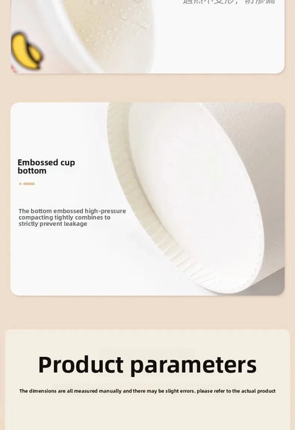 Cartoon Paper Cup Disposable Thickeneded Food Grade Household Hot and Cold Drink Coffee Cup Commercial Wholesale Hospitality Tea Cup