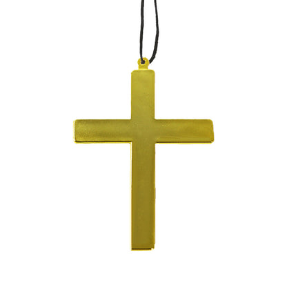 Golden Cross Priest and Nun Pendant Cross-Border Halloween Pendant Halloween Limited Edition Jewelry Necklace
