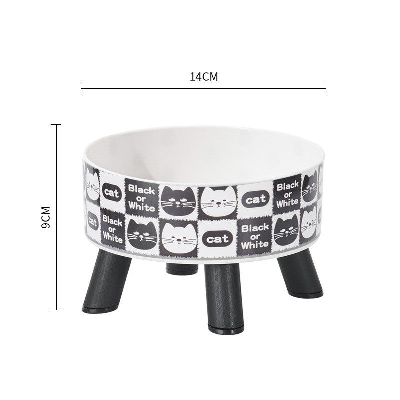 Pet Bowl Anti-overturning Cat Bowl Pet Stainless Steel Dog Bowl Cat Neck Protection High Foot Bowl Dog Food Utensils Cross-border New
