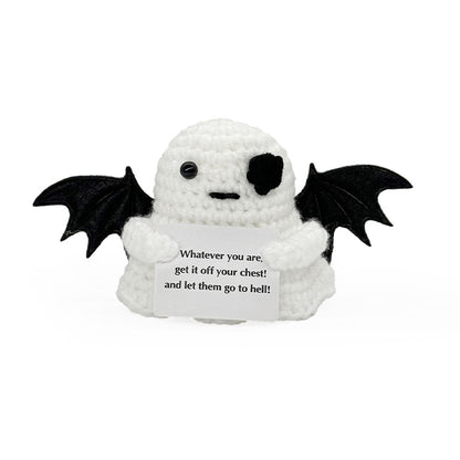 Cross-Border Amazon Handmade Knitted Doll Halloween Gift Ghost Little Devil Grim Reaper Emotional Plush Toy Wholesale