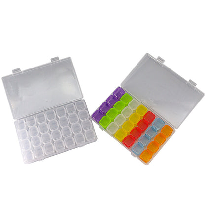 Jewelry Box Jewelry Storage Box Anti-oxidation Box Earrings Card Transparent Multi-compartment Portable Multifunctional Storage Box