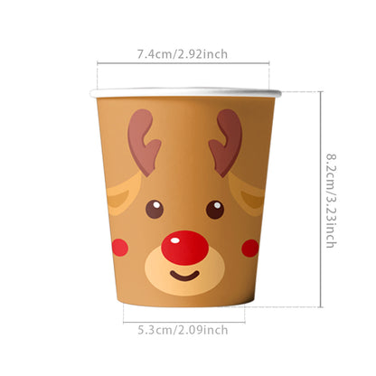 Amazon New Product Christmas Decoration Party Tableware Cartoon Snowman Christmas Napkin Party Holiday Paper Plate