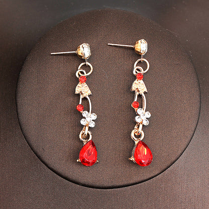 Korean Bride Necklace Earrings Two-piece Decorations Wedding Yarn Wedding Jewelry Wedding Accessories Dance Studio
